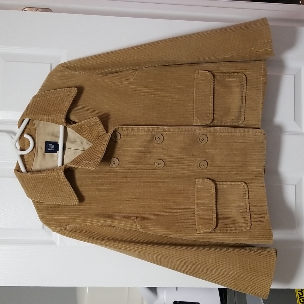 Gap Corduroy Double Breasted Jacket Tan XL - Picture 2 of 8